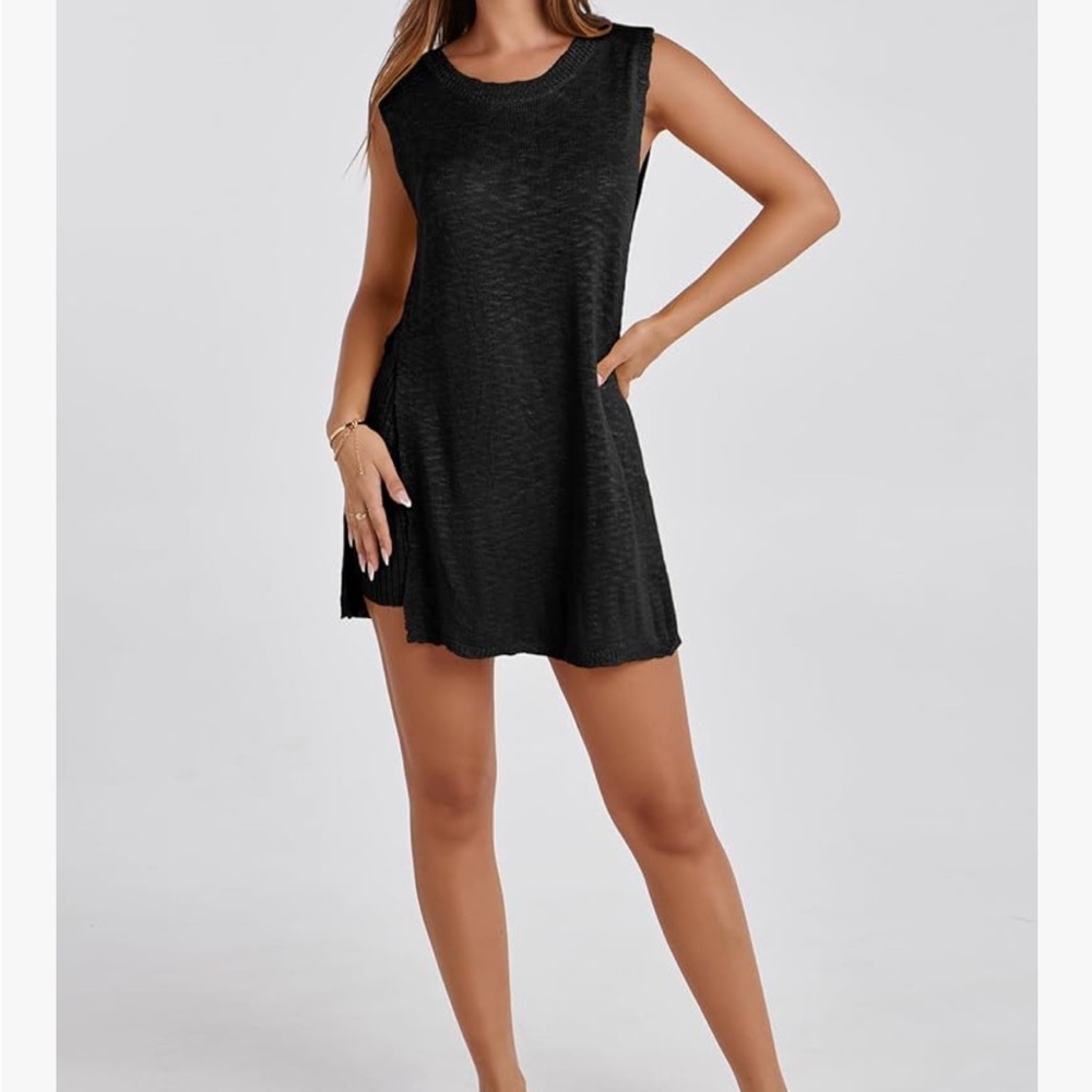 Black Sleeveless Short set
